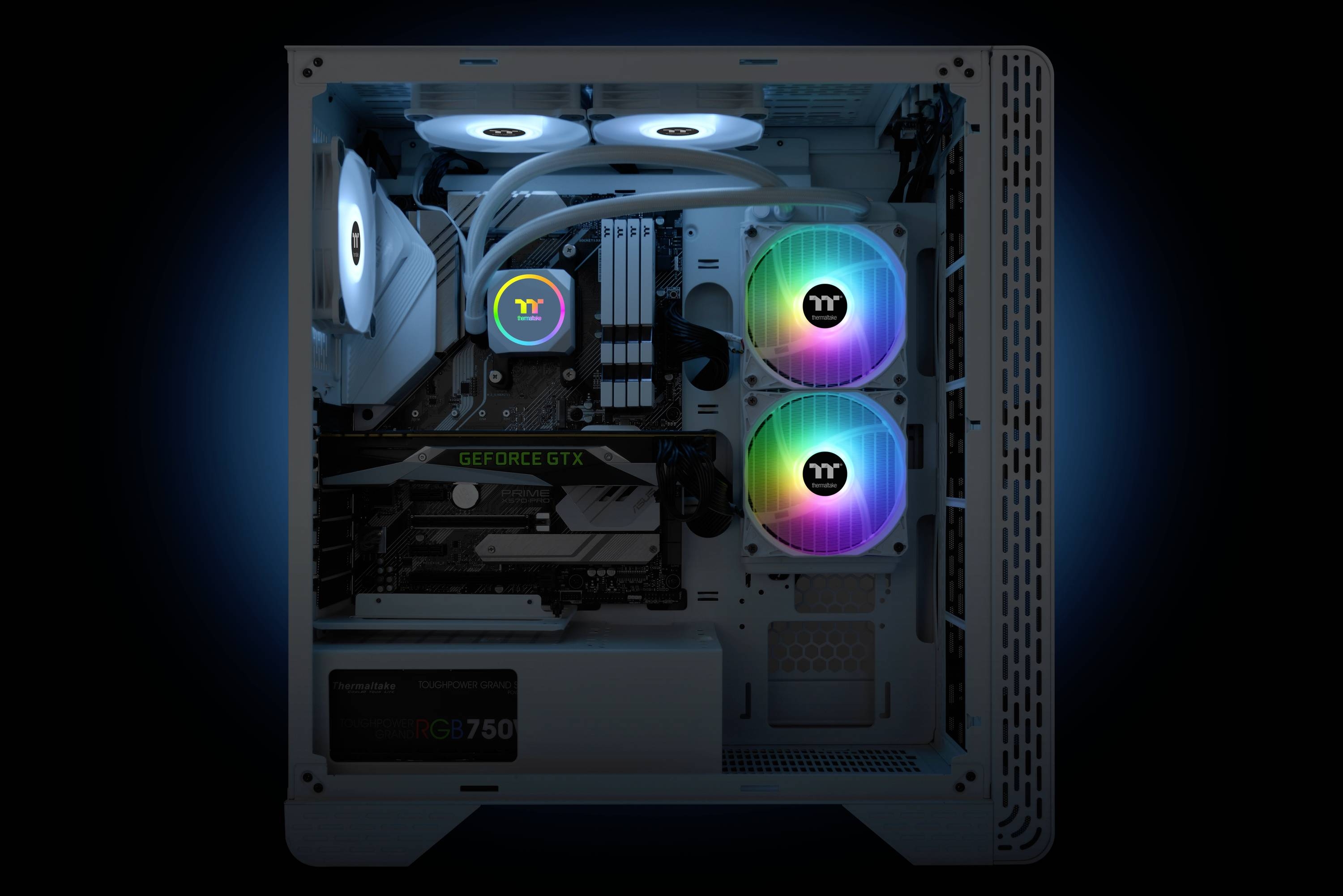 Thermaltake TH240 ARGB Sync Snow Edition - Refroidisseur Eau AIO 240mm Avec Ventilateurs RGB