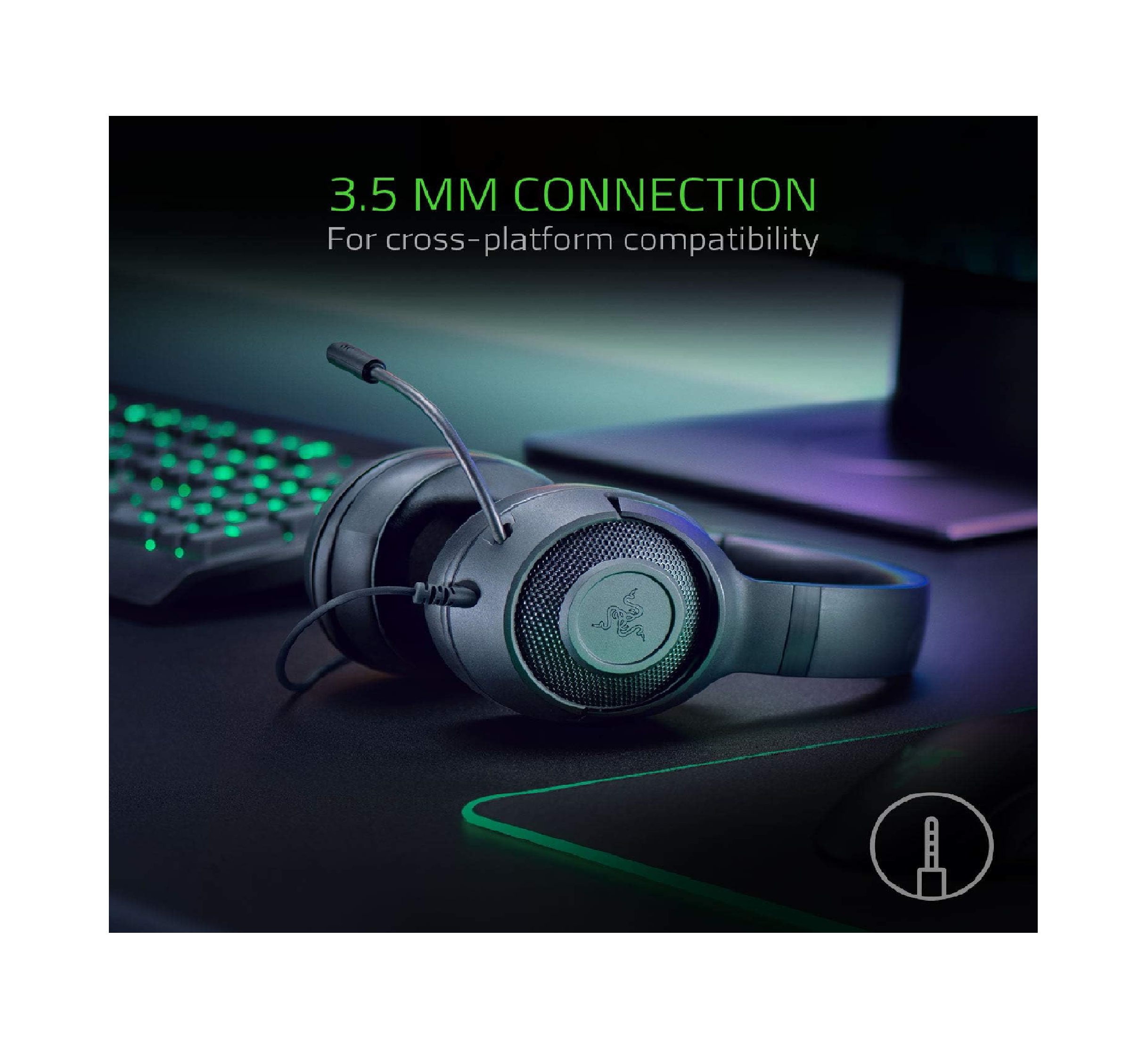 Razer Kraken X Essential Wired 7.1 Surround Sound Gaming Headset - CS ...
