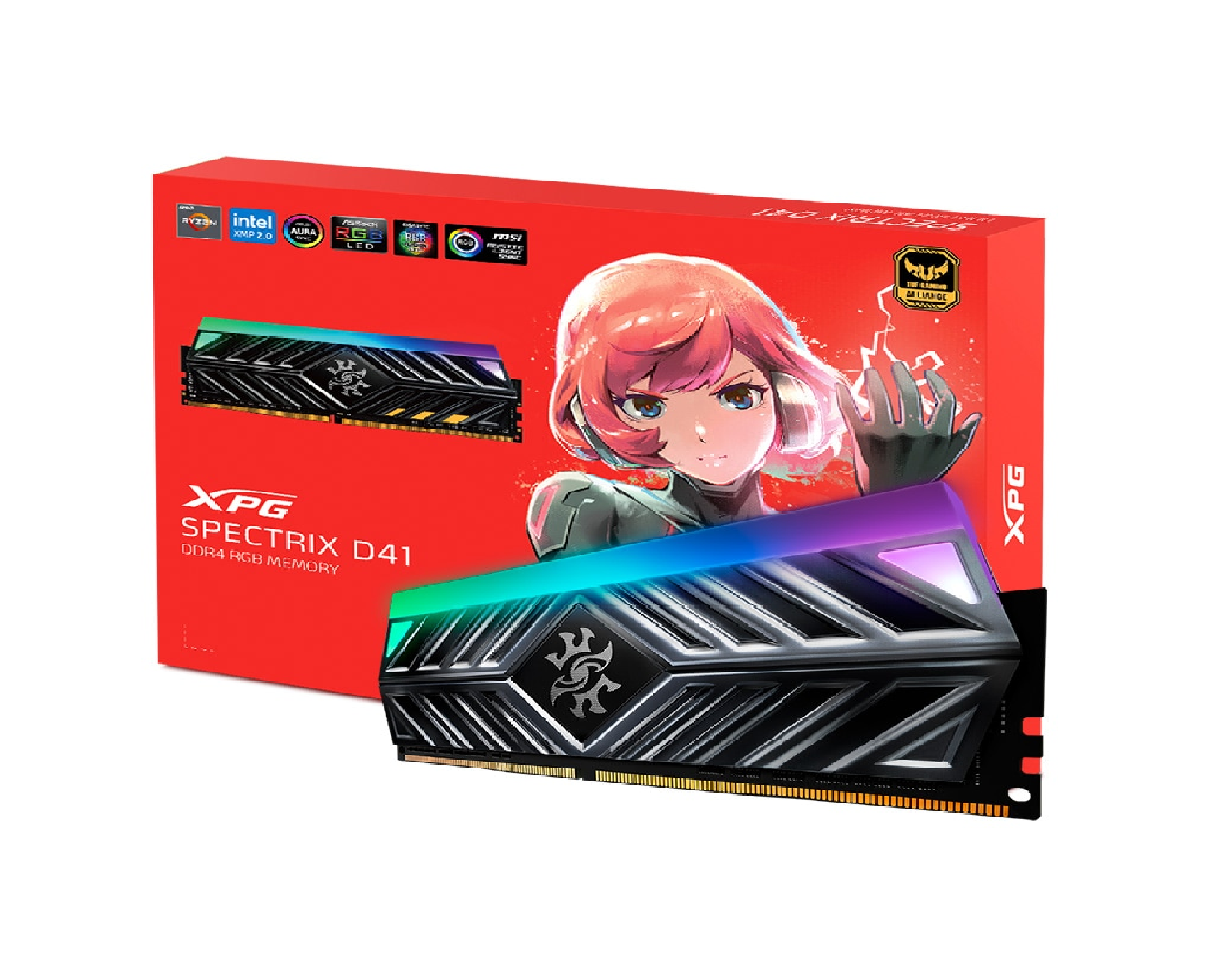 XPG Spectrix D41 8GB (1x8GB) 3600MHz DDR4 Desktop Memory - CS Net Games