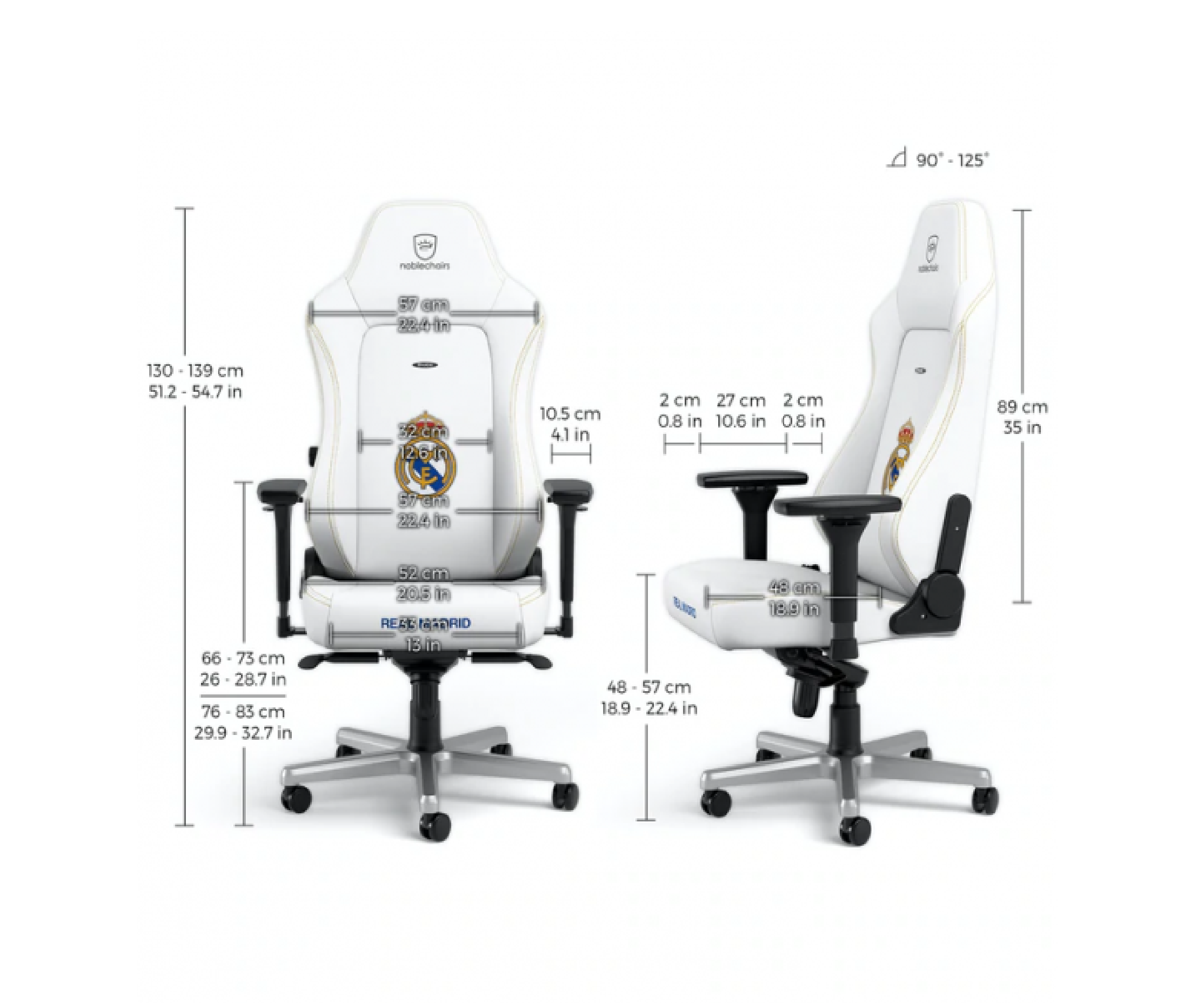 NobleChairs HERO Real Madrid Edition Gaming Chair CS Net Games