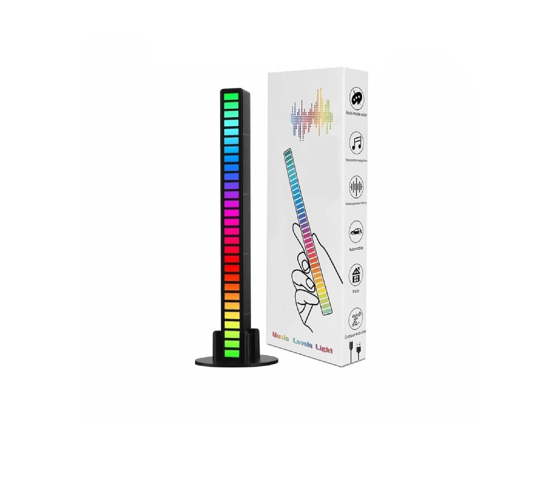 Music Light - Sound-sensitive LED light that works by charging - 1 PCS ...