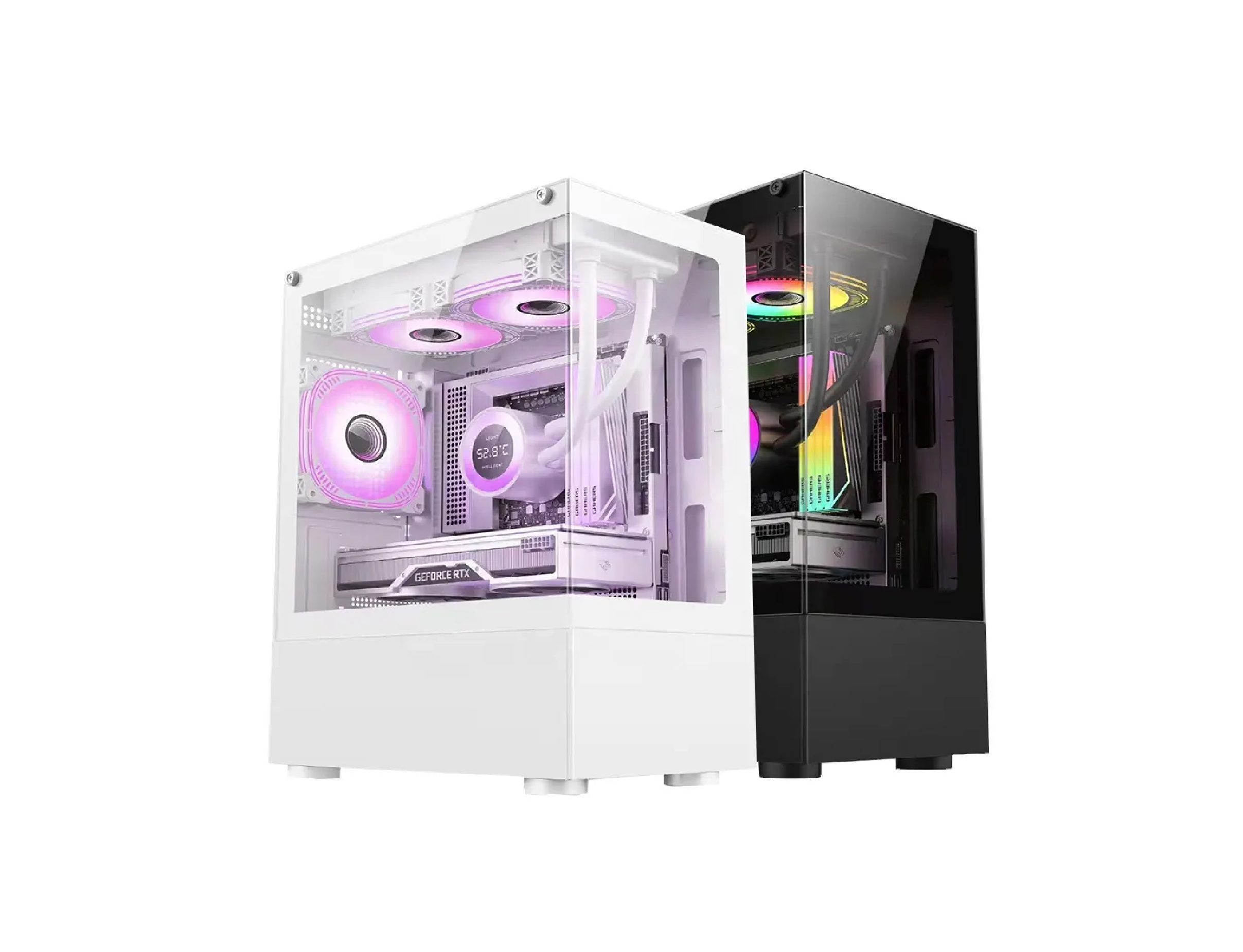 WJ CoolMan Xuanwu Mini FQ-9 3xFan Gaming Case - White - CS Net Games