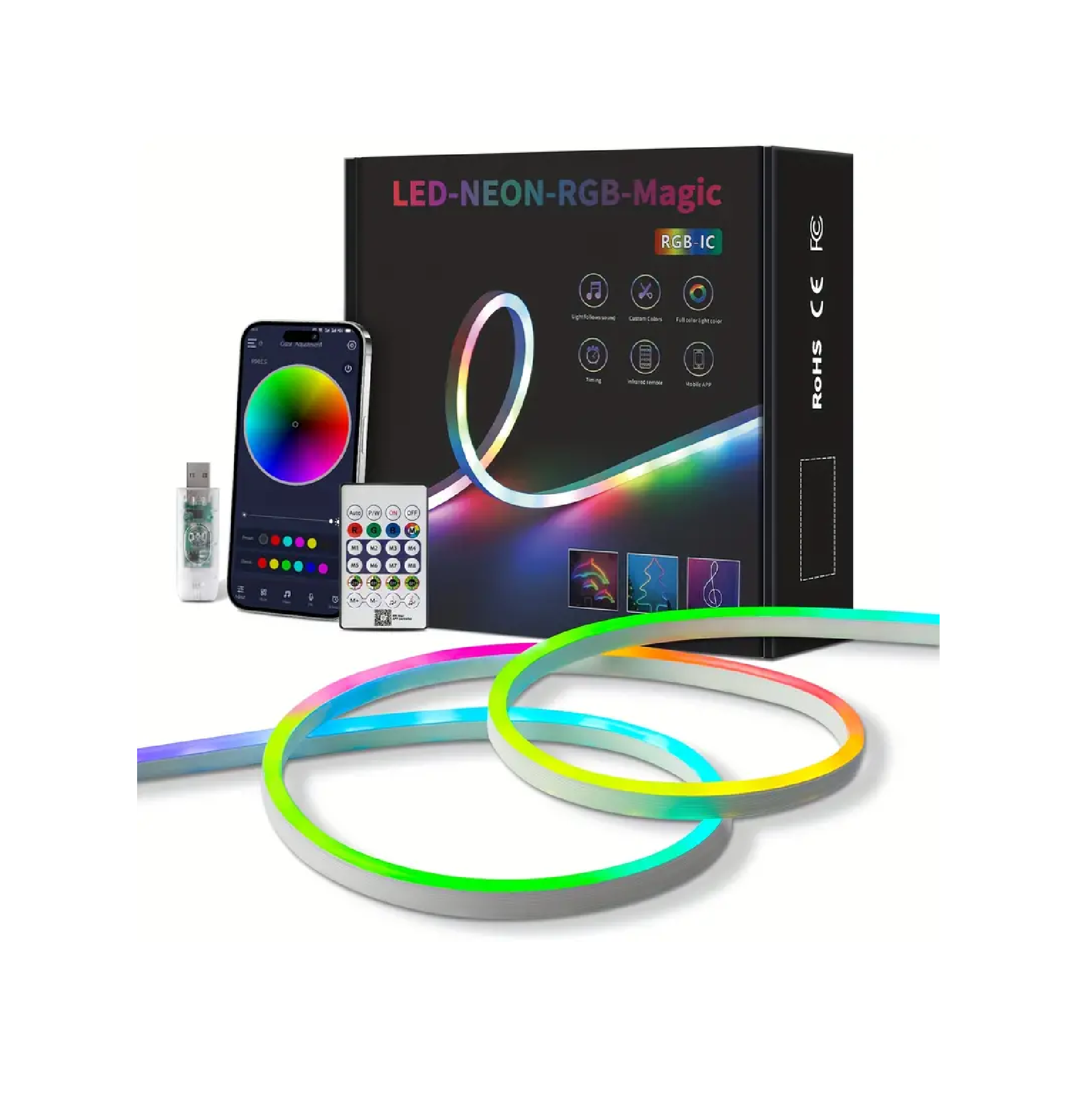 LED-NEON-RGB-Magic 5M Bluetooth - CS Net Games