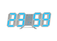 Alarm Clock Digital Alarm Clock with Led Night Light - White glows Blue