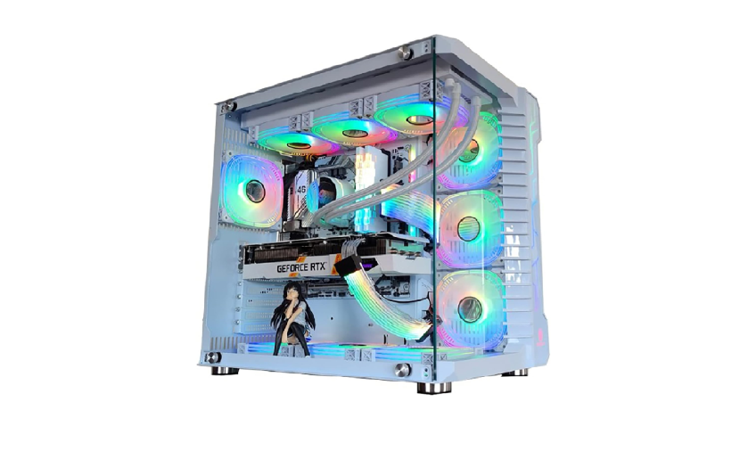 GAMEKM Robin 7 Fan Gaming Case - White - CS Net Games